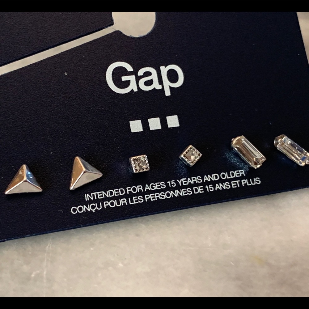 Silver and diamond earrings
